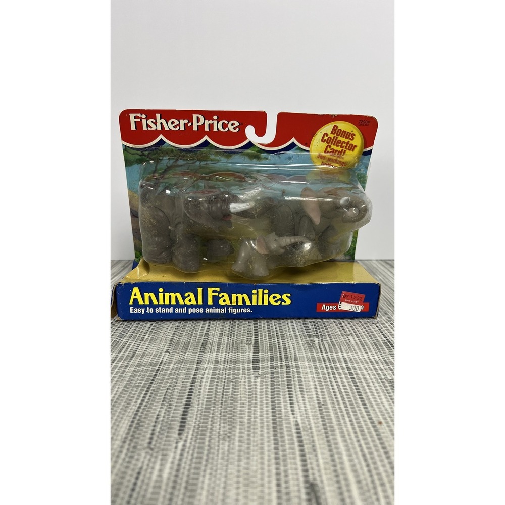 Fisher-Price Animal Families Elephant Family Bonus Collector Card NEW Sealed